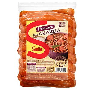 Linguiça Calabresa Sadia Pct 5kg / Forn. Classe V - Caixa 20 Kg