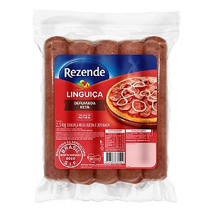 Linguiça Calabresa Reta Resfriado Rezende 2,5kg Linha D - Caixa 15 Kg