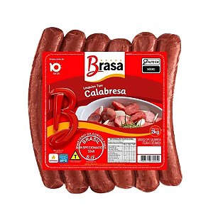 Linguiça Calabresa Reta Resfriado Brasa 2kg Linha D - Caixa 15 Kg