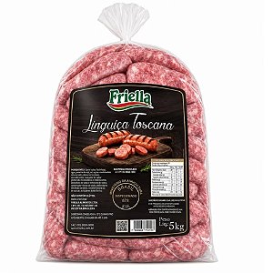 Linguiça Toscana Congelada Friella Embalagem 5Kg - Caixa 20 kg