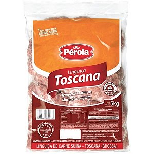 Linguiça Toscana Grossa Congelada Pérola Embalagem 5Kg - Caixa 10 kg