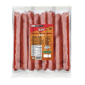 Linguiça Calabresa Reta Resfriada Tuchê 2,5kg Linha D - Caixa 15 Kg
