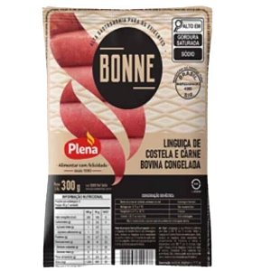 Linguiça de Costela Bovina Tradicional 300g Congelado Plena - Caixa 4,5 Kg