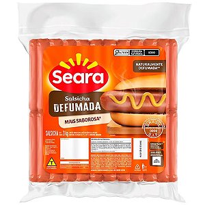 Salsicha Hot Dog Defumado Congelado Seara Embalagem 3Kg / Forn. Classe D - Caixa 6 unidades