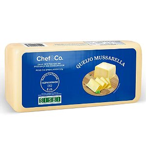 Queijo Mussarela Resfriado Chef&Co 4 kg / Forn. Classe D - Caixa 24 Kg