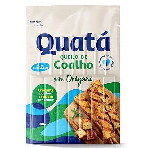 Queijo de Coalho Com Orégano Palito Quatá 370g - Caixa 10 unidades