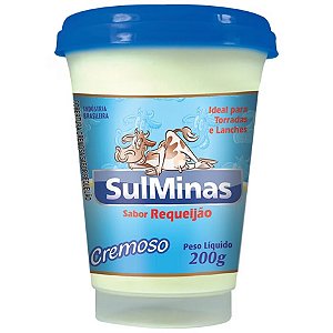Requeijão Resfriado Sulminas 200g / Forn. Classe D - Caixa 20 unidade