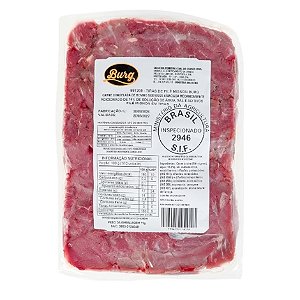 Tiras de Filé Mignon Bovina Iqf Congelada Burg 1,75kg / Forn. Classe D - Caixa 10,5 Kg