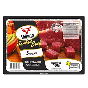 Charque Traseiro Bovino Vilheto 400g / Forn. Classe D - Caixa 25 unidades