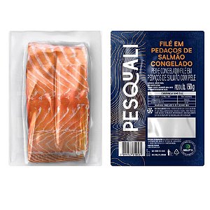 Porção Salmão a Vácuo Congelado Pesquali 150g / Forn. Classe D - Caixa 40 unidades