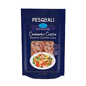 Camarão Cinza Descascado Eviscerado Cozido Congelado 400g 35/50 / Forn. Classe D - Caixa 10 unidades