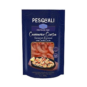 Camarão Cinza Descascado Eviscerado Com Cauda Cozido Congelado 32/45 400g / Forn. Classe D - Caixa 10 unidades