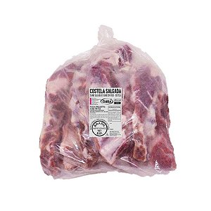 Costela Suína Tiras Salgada Resfriada Dalia / Forn. Classe D - Caixa 10 kg