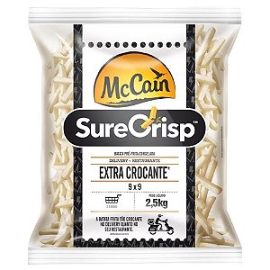 Batata 9mm Surecrisp Congelado McCain 2,5kg / Forn. Classe D - Caixa 15 Kg