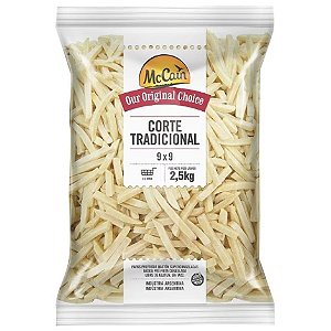 Batata 9mm Congelado McCain 2,5kg / Forn. Classe D - Caixa 15 Kg