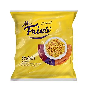 Batata 7mm Corte Fino Congelado Mr Friella 2,5kg / Forn. Classe D - Caixa 12,5 Kg