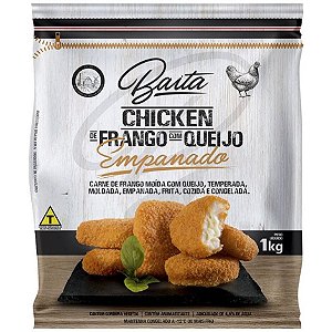 Empanado Chicken Frango com Queijo Congelado Baita 1kg / Forn. Classe - Caixa 10 unidades