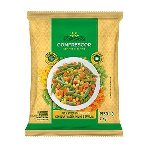 Mix 4 Vegetais Congelado Confrescor 2kg / Forn. Classe D - Caixa 10 Kg