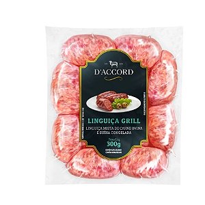 Linguiça de Cordeiro Mista Suína Congelada D accord 300g / Forn. Classe D - Caixa 20 unidade