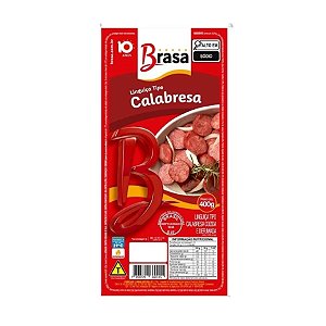 Linguiça Tipo Calabresa Resfriada Brasa 400g Linha D - Caixa 20 unidades
