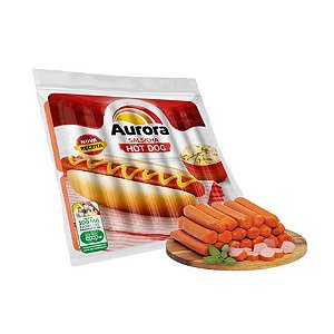 Salsicha Hot Dog Aurora 3Kg / Forn. Classe V - Caixa 15 Kg