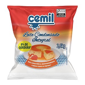 Leite Condensado Integral Cemil 2,5kg / Forn. Classe D - Caixa 12,5 Kg
