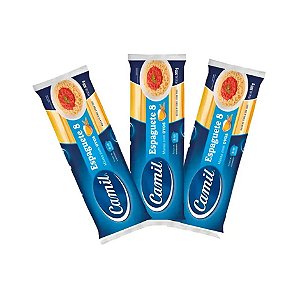 Massa de Espaguete N8 ovos Camil 500g - Caixa 20 unidades