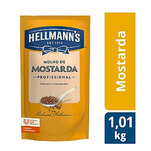 Mostarda Amarela Doypack Hellmann 1,01kg / Forn. Classe D - Caixa 10,1 Kg