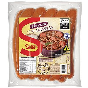 Linguiça Tipo Calabresa Sadia 2,5Kg Linha D - Caixa 12,5 kg