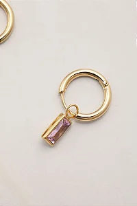 Brinco Argola Pingente ROSA