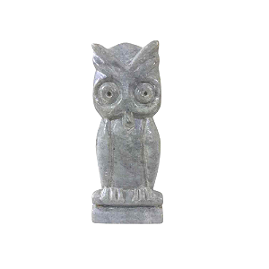 Escultura Coruja no Toco em Pedra Decorativa