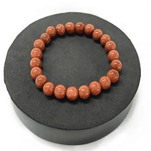 Pulseira Pedra do Sol Reconstituída 8mm - Sucesso, Realizações e Fortalecimento