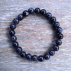 Pulseira Pedra Estrela Reconstituída 8mm - Considerada a Pedra da Fama