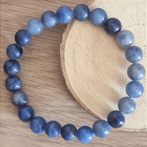 Pulseira Quartzo Azul 8mm - O Cristal da Calma e Bem Estar