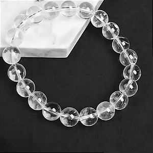 Pulseira Quartzo Cristal 8mm - Poderoso Agente de Cura