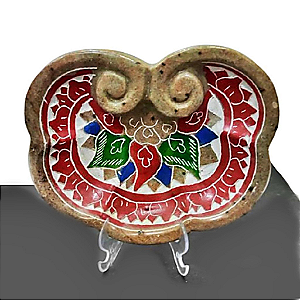 Saboneteira Concha em Pedra Sabão Decorada