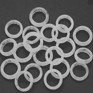 Aliança em Pedra Ágata Branca | Harmonia e Paz