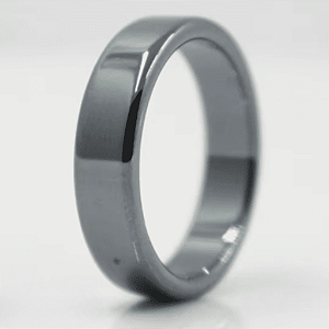 Aliança Hematita Natural e Rainbow