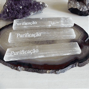 Placa de Selenita Retangular para Purificação