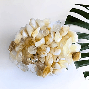 Citrino Polido e Rolado Pedra Natural | Cristais e Pedras