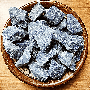 Quartzo Azul Bruto e Rolado - Calma e Clareza Mental