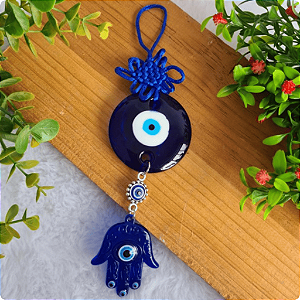Mobile Amuleto Olho Grego e Mão de Fátima | Decor Zen