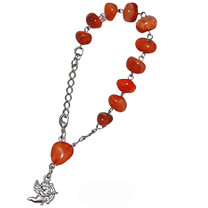 Pulseira Terço Ágata Cornalina - Fonte de Energias Positivas