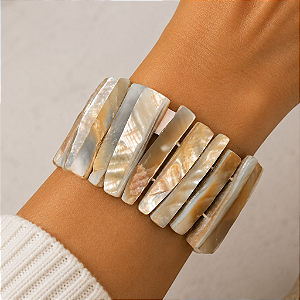 Bracelete em Madrepérola Natural | Elegância e Sofisticação Atemporal