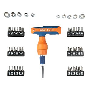 Jogo de Bits e Soquetes com Chave T 48 peças Dexter