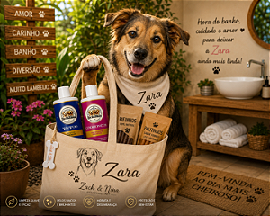 KIT 003 BANHO PREMIUM - ZACK & NINA - SHAMPOO + CONDICIONADOR + ECOBAG PERSONALIZADA