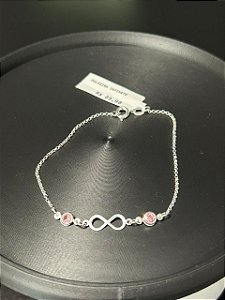 PULSEIRA INFINITO PEDRA ROSA