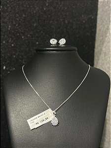 CONJUNTO BRINCO E PINGENTE GOTA