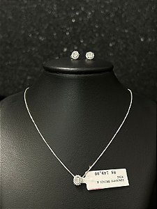 CONJUNTO BRINCO E PINGENTE BRILHO