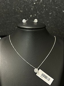 CONJUNTO BRINCO E PINGENTE BRILHO